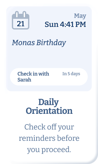 Daily orientation preview