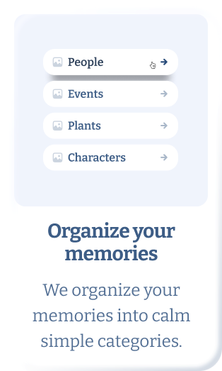 Organize memories preview